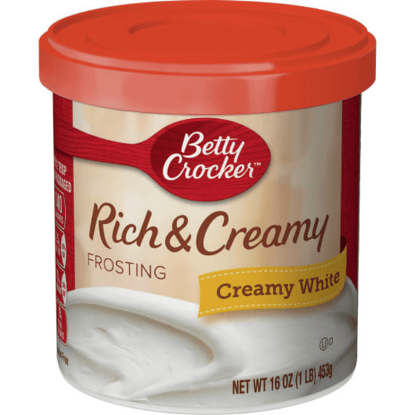 betty crocker rich & creamy white frosting front
