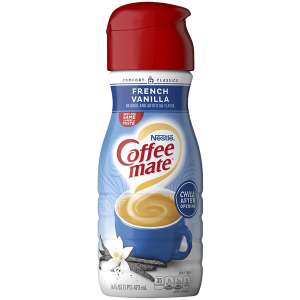 nestle coffee mate french vanilla liquid coffee creamer 473ml front