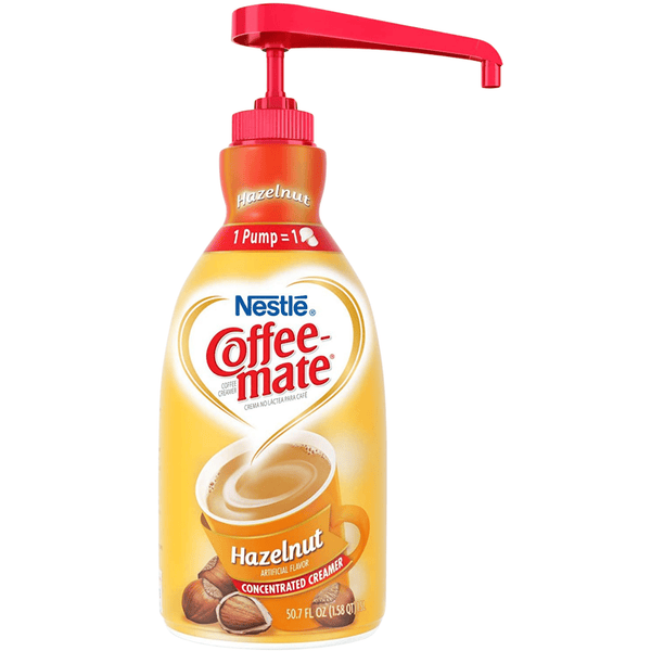 nestle coffee mate hazelnut liquid creamer concentrate pump front