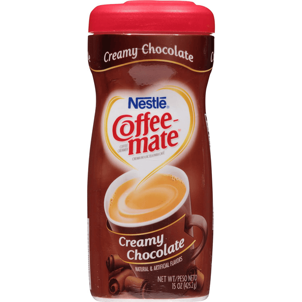 nestle coffee mate creamy chocolate powdered coffee creamer 425g front