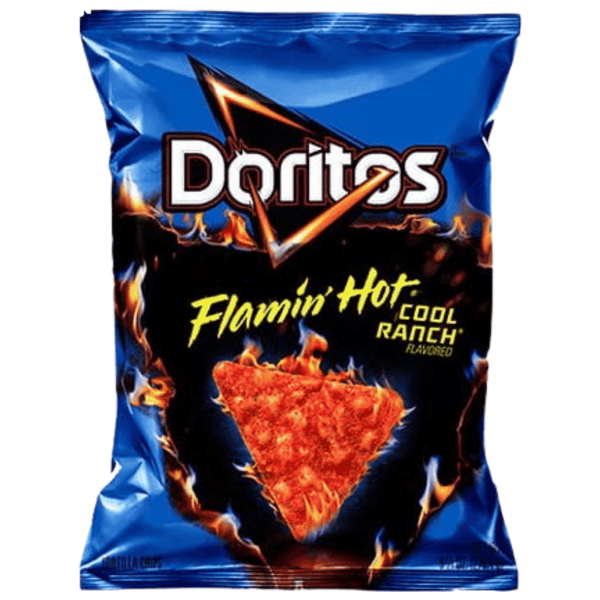 doritos flamin' hot cool ranch tortilla chips 1.75oz front