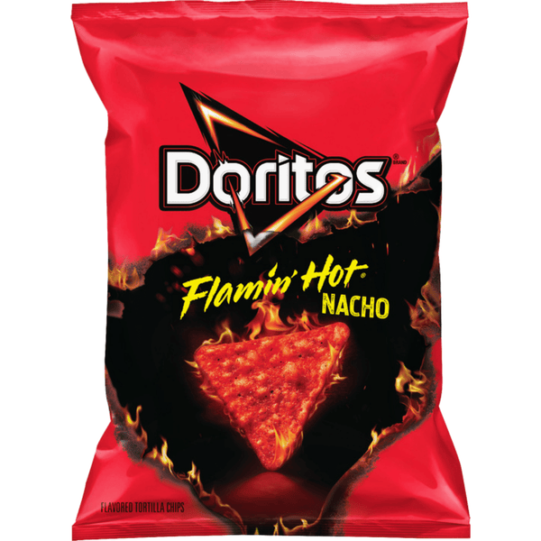 doritos flamin' hot nacho 49.6g front