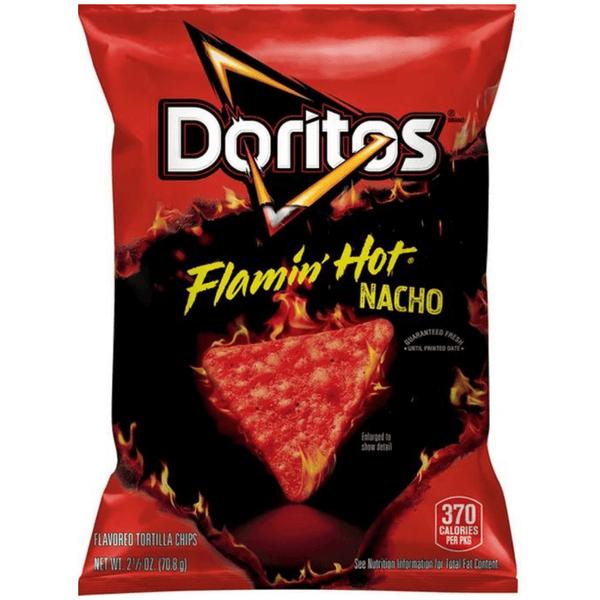 doritos flamin' hot nacho 2.5oz front