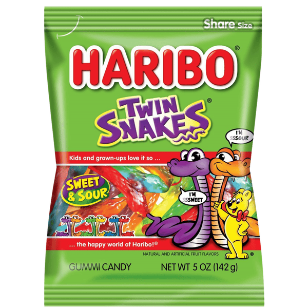 haribo twin snakes 142g front