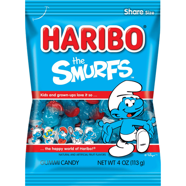 haribo the smurfs 113g front