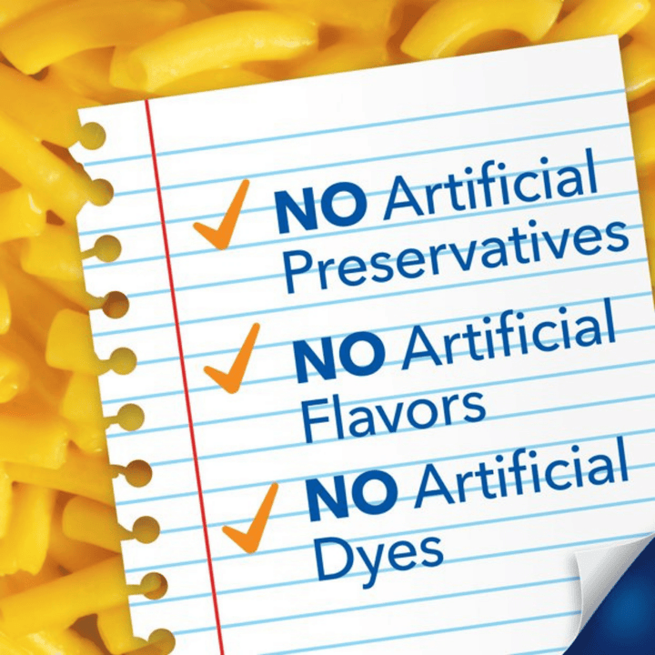 kraft mac & cheese original no artificial preservatives, flavors, dyes 