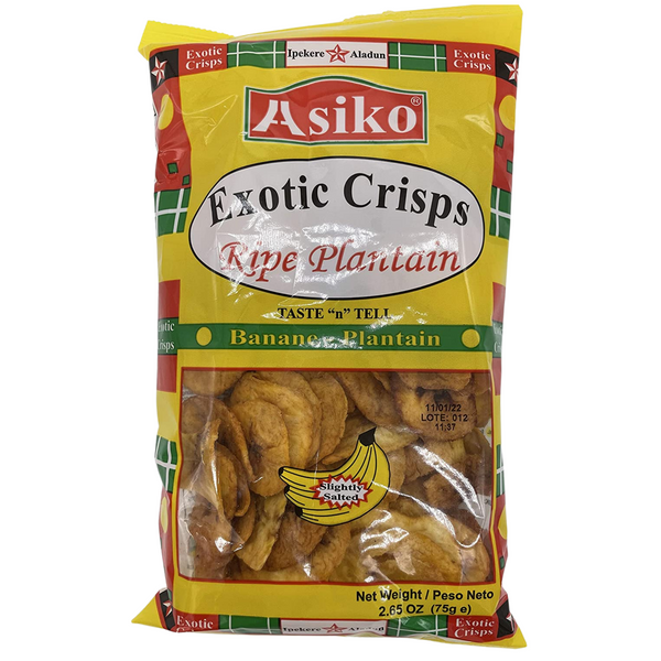 Asiko Exotic Plantain Crisps Lightly Salted 75g