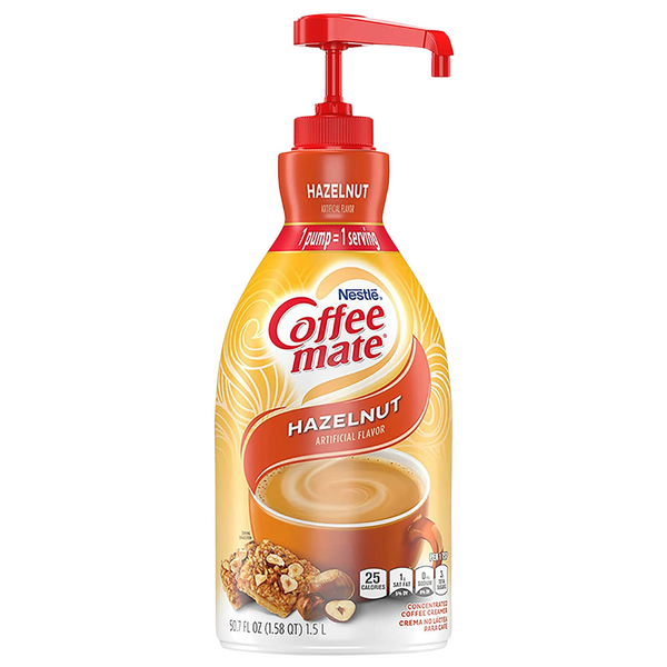Nestle Coffee Mate Concentrate Liquid Pump Hazelnut 1.5L - BBE: 01/05/2023