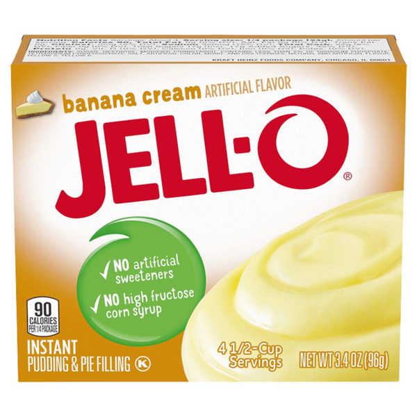 Kraft Jell-O Banana Cream Instant Pudding Mix 96g