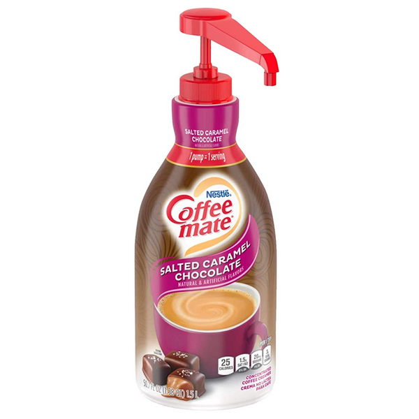 Nestle Coffee Mate Concentrate Liquid Pump Salted Caramel Chocolate 1.5L - BBE: 01/05/2023