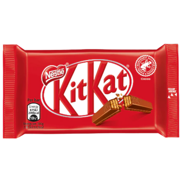 Nestle KitKat 4 Finger Milk Chocolate Biscuit Bars 41.5g