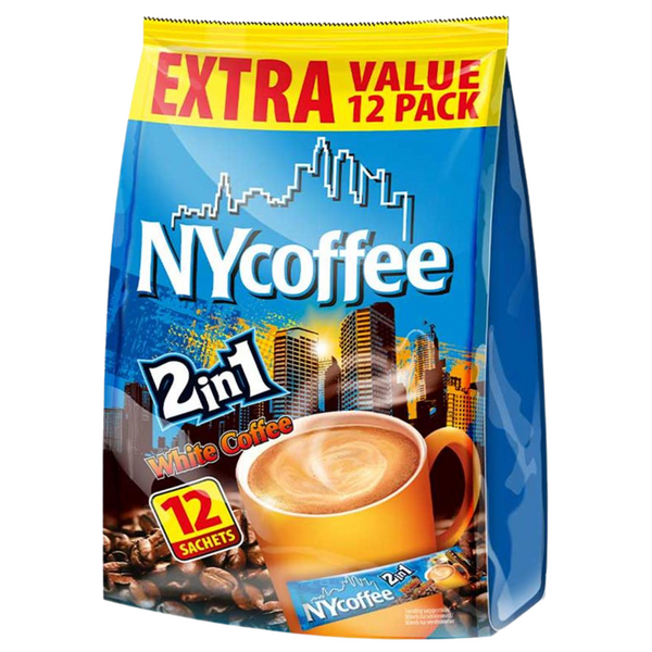 NY Coffee 2-in-1 White Instant Coffee 12 Sachets Pack